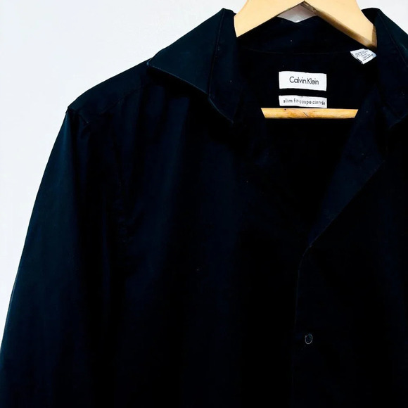 CALVIN KLEIN – Black dress shirt | Classic button-up * - Picture 2 of 8